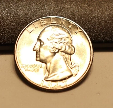 1947 US Washington Quarter 25c Gem Unc Cover