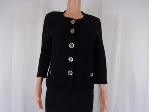 Chaqueta Jones New York Manga 3/4 5 Botones TALLA: M DISEÑO ACANALADO NEGRO - Imagen 1 de 3