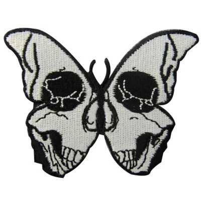 Embroidered patches Sew Iron on transfers patch Appliques Badges Punk Butterfly - Image 1 of 4