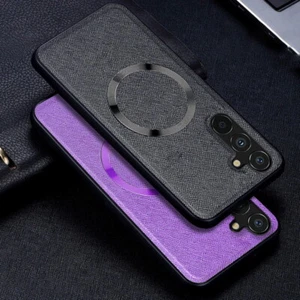 Magnetic Case For Samsung S23 S24 Ultra S22 Plus A54 A14 Leather Magsafe Cover - Photo 1 sur 15