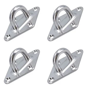 4er-Pack 5 mm Diamant Augenplatte Befestigungsanker Ring Edelstahl A2 - Bild 1 von 6