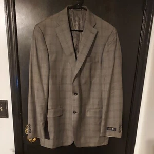 Hart Schaffner Marx 100% Wool Gray Blue Blazer Men's 43L - Picture 1 of 2
