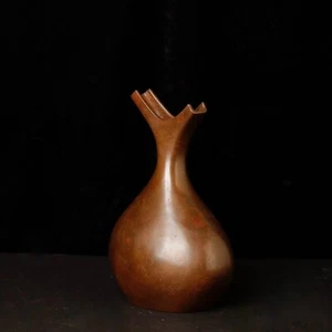 Unikat Form signierte japanische Bronze Vase ZJ35 - Bild 1 von 13