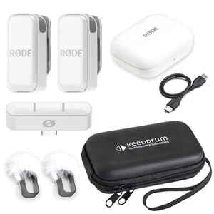 Rode Wireless Micro Drahtloses Mikrofon-System USB-C Weiss mit Soft-Case Tasche - Picture 1 of 9