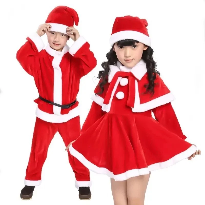 Disfraz de Papá Noel Navidad Claus Niños Traje Niños Conjunto para Vestido Niñas Niño Foto 1 de 4