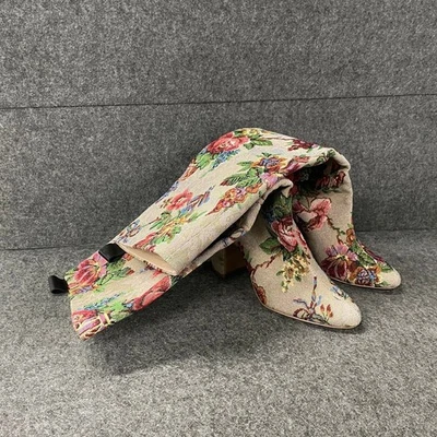 CECELIA NEW YORK Noel Knee-High Boots Women's Size 7.5 B Taupe Floral - Image 1 of 4