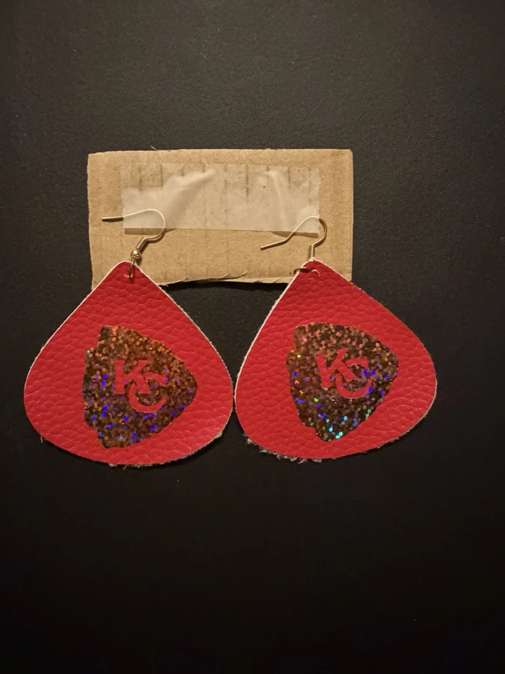 Express Yourself Red/Gold KC Chiefs Earrings - Image 1 of 1