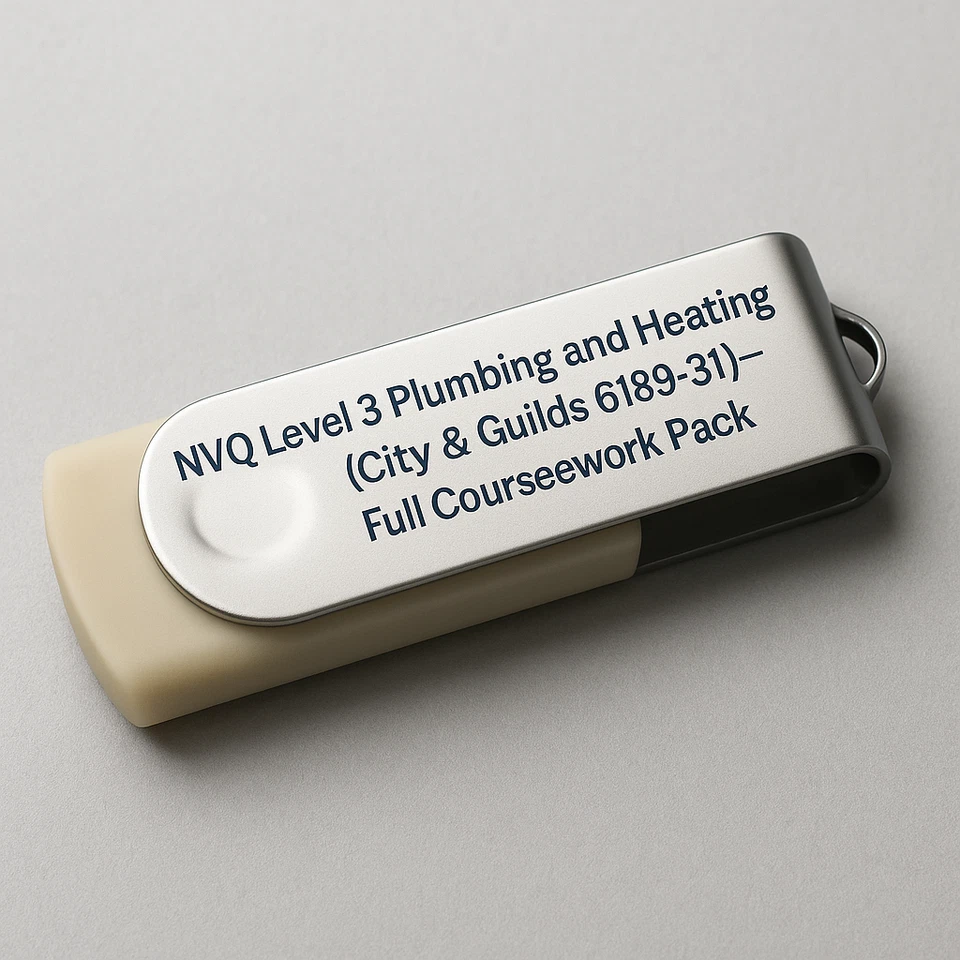 NVQ Level 3 Plumbing and Heating (City & Guilds 6189-31) – Full Coursework Pack - Image 1 of 1