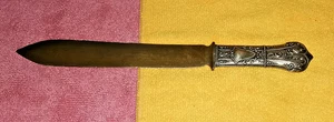 Letter opener in Silver/Brass with Decorative   Ornate Handle - Picture 1 of 4