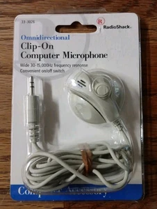 Micrófono omnidireccional para computadora Radioshack con clip NUEVO SELLADO - Imagen 1 de 2