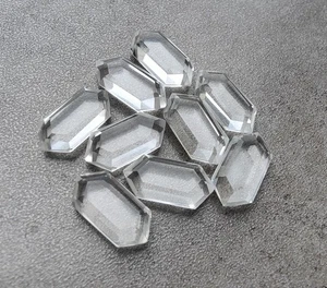 Piedras preciosas sueltas de cuarzo de cristal natural corte facetado plano forma hexagonal para artesanía - Imagen 1 de 10