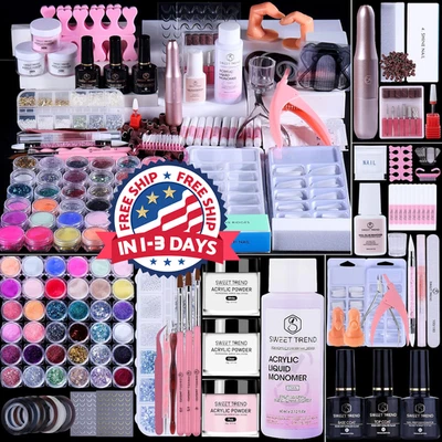 Paquete De Uñas Acrilicas Kit De Esmalte Profesional Para Pinceles Set Rutilar Foto 1 de 4