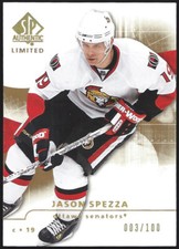 2008/09 UD SP Authentic JASON SPEZZA "LIMITED" Parallel Card #003/100
