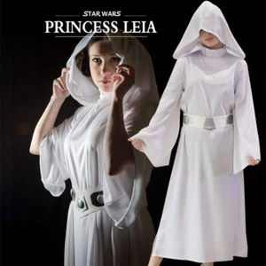 Adult Womens Princess Leia Star Wars Costume Halloween Party Cosplay Outfit Suit - Picture 1 of 5