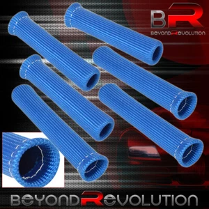 For Vw 6X Heat Shield Wrap Slip On Spark Plug Wire Insulator Road Kit Blue - Picture 1 of 1