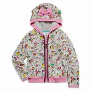 Disney Collection Minnie Mouse Hoodie Jacket with Ears & Bow Toddler Girl 3T NEW - Picture 1 of 1
