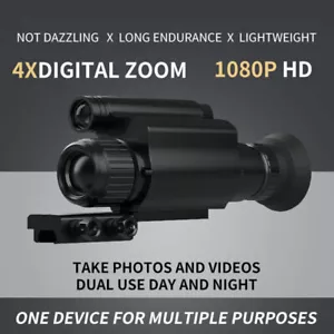 Hunting NV075 Infrared Night Vision Monocular 1080P Telescope Video Record CAM - Picture 1 of 24