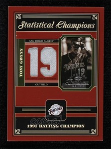 2004 Donruss Timeless Treasures Statistical Champions Number /19 Tony Gwynn HOF