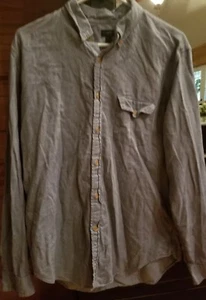 J Crew Mens Blue Long Sleeve Button Down Shirt(L) - Picture 1 of 6