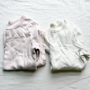 Crewcuts Girls Bundle of 2 Long-Sleeve Light Pink & White Cotton Shirts Size 10 - Picture 1 of 11