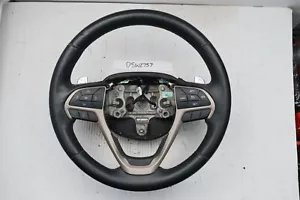 Good Condition 2014-2021 OEM Jeep Grand Cherokee Black Leather Steering Wheel - Bild 1 von 10