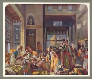 Original c1905 Lithograph by J.F Lewis Antique Print INTERCEPTED CORRESPONDENCE - Picture 1 of 2