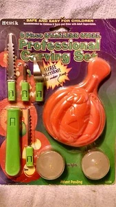 Heuck 8 Piece Stainless Steel Professional Carving Set Pumpkin 8 Patterns - Picture 1 of 2