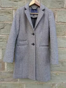 Smart Jack Wills Tweed Coat Size 8 Wool Mix Long Jacket Races Traditional Style - Picture 1 of 4