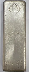 50 oz Silver Bar - Johnson Matthey JM LTD Canadian Poured Vintage .999 Fine Bar - Picture 1 of 2