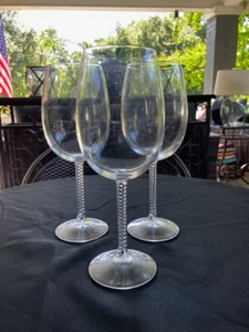 Latham by Ralph Lauren Crystal - Three Vintage Hand Blown White Wine Glasses - Picture 1 of 4