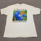 Vintage Nature Koszula Męska XL Pojedynczy ścieg Life Line Niebieska Macaw Rachel Lockwood