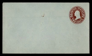 MayfairStamps US Green Envelope 2 Cents Red Embossed Mint Stationery Cover aar_8 - Picture 1 of 2