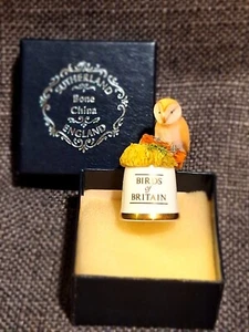 Birds of Britain ""Scheuneneule"" Fingerhut Sutherland Knochen China - Bild 1 von 9