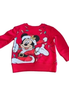 Disney Junior rot Minnie Weihnachten Schweißshirt 3T - Bild 1 von 4