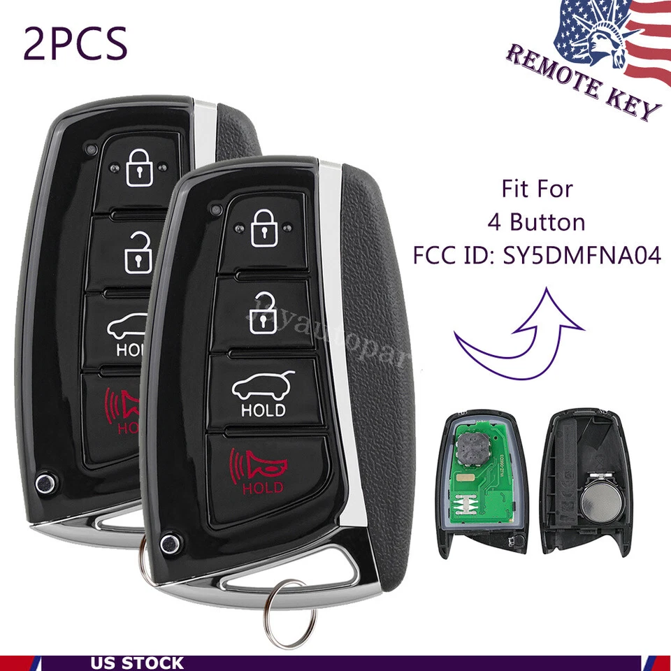 2 para HYUNDAI SANTA FE 2013 - 2018 MANDO A DISTANCIA INTELIGENTE PROXIMIDAD LLAVERO 95440-4Z200 Foto 1 de 4