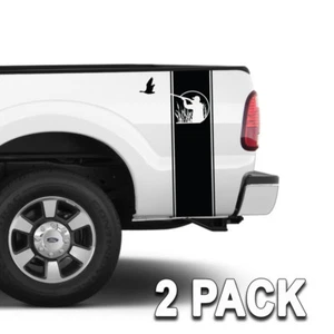Truck Bed Stripes - Duck Hunter with Offset Duck Hunting Graphics Set of 2 Bands - Picture 1 of 2