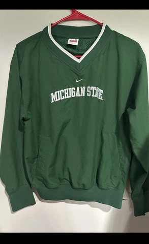 Michigan State jacket size medium Nike kids Pullover Windbreaker 8-10 Cover