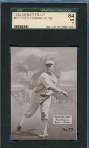 1934-36 BATTER-UP # 75 FRED FRANKHOUSE BOSTON BRAVES SGC 84 NM 7