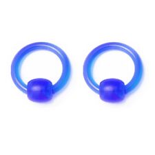8G 10G 14G Colorful Acrylic Nose Captive Ring 5 Colors and 3 sizes Sold as Pairs