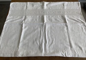 1 lino viejo (?) Algodón (?) Cojín de desfile funda de cojín bordado 5058/22 - Imagen 1 de 7