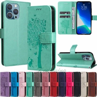 For iPhone 16 Pro Max 15 14 13 12 11 SE Magnetic Flip Wallet Leather Case Cover - Image 1 of 4