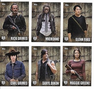 2016 Topps WALKING DEAD Season 5 Complete Character Bios Insert 18 Card Set