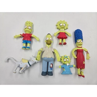 Simpsons Treehouse Of Horror Bendable Figures Zombie Edition 2002 Set Foto 1 de 4