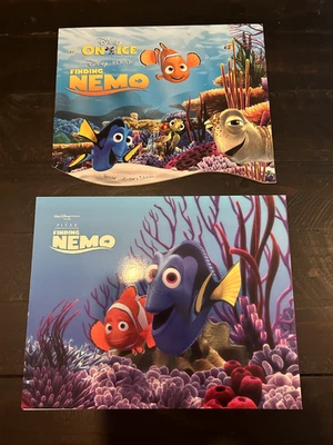 复古 Disney on ICE Pixar "FINDING NEMO" 程序 + 4 件套石版活页夹 — 第 1/4 张图片