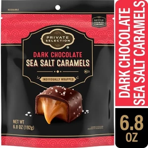 Private Selection Dark Chocolate Sea Salt Caramels 6.8 oz - Pack of 3 - Picture 1 of 5
