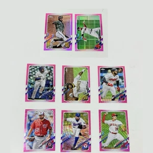 Lotto 8 carte Topps Chrome Pink 2021 + aggiornamento rifrattore onda rosa Hosmer Verdugo ++ - Foto 1 di 17