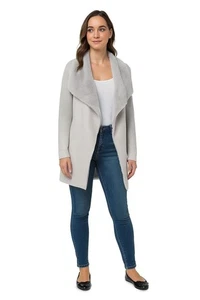 Women's Twelfth Love Faux Shearling Suede Knit Cardigan, size small - Picture 1 of 15