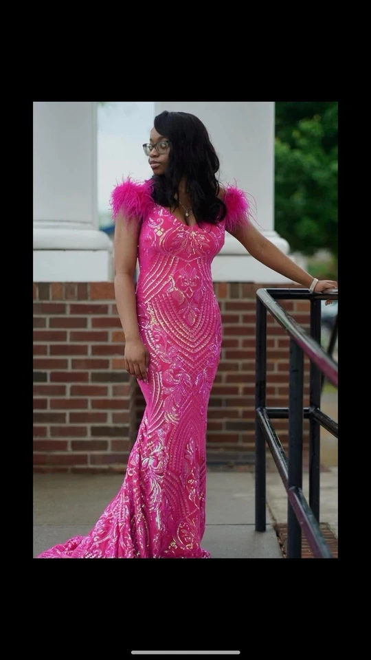 Fuchsia розовый выпускное платье, размер 0, только носили один раз. $300 - Изображение 1 из 1
