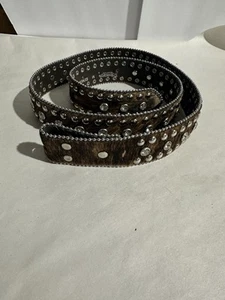 Nocona Damen Gürtel (Größe Medium) braun mit Steinen und Brads - Bild 1 von 2