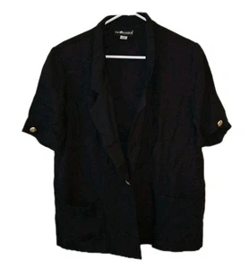 Sag Harbor Women’s Size 16 Petite Black Suit Jacket Blazer - Picture 1 of 5